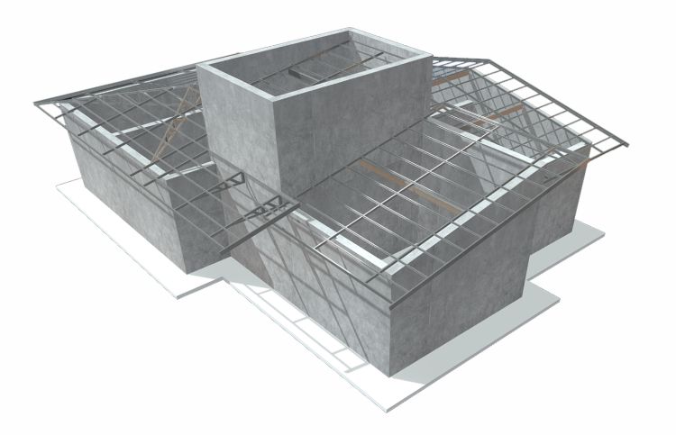 Estrutura de aço galvanizado para sistema Steel Frame